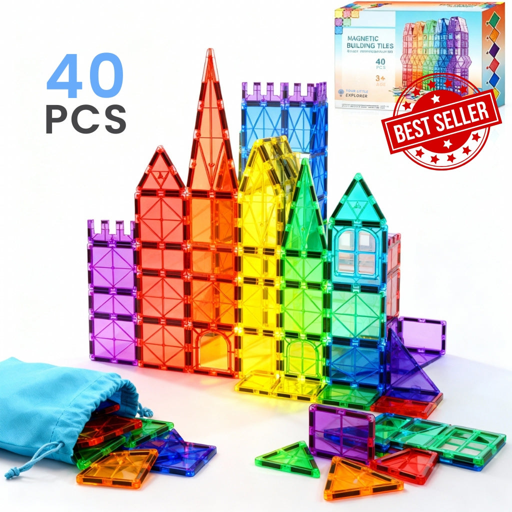 PrismPals™ Magnet Blocks: Mega Set | “I made it!” towers on repeat