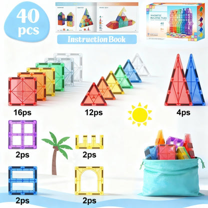 PrismPals™ Magnet Blocks: Mega Set | “I made it!” towers on repeat